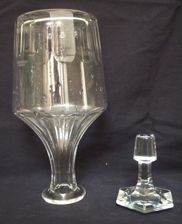 Carafe à vin ancienne en cristal de Baccarat / St Louis, modèle Caton (XIXe siècle)