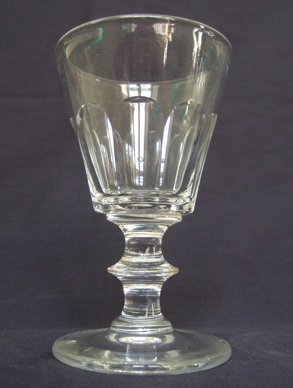 Baccarat & St Louis 19th century crystal water glass, Caton pattern - 14cm