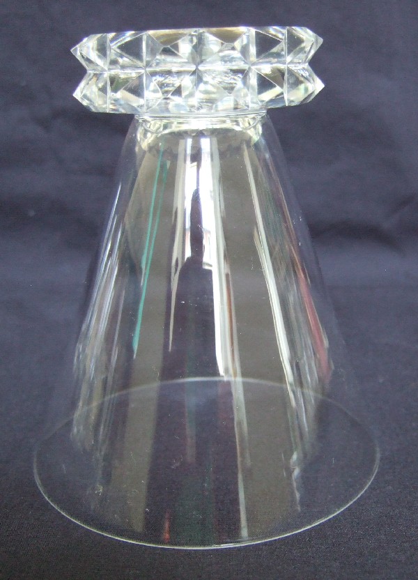 St Louis crystal port or wine glass, Diamant pattern - 7.6cm