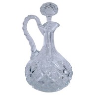 St Louis crystal ewer / wine decanter, Florence pattern - signed