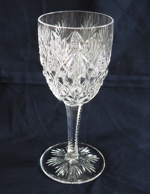 St Louis crystal water glass, Florence pattern - 18.1cm - signed