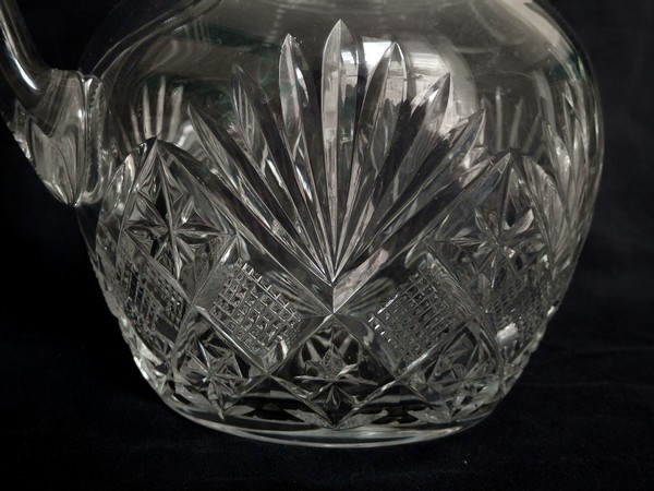 Pichet / broc en cristal taillé de St Louis, modèle Gavarni - signé