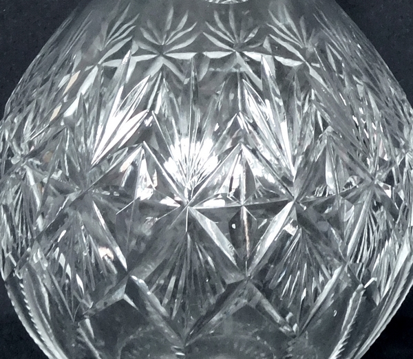 St Louis crystal wine decanter, Gavarni pattern - signed