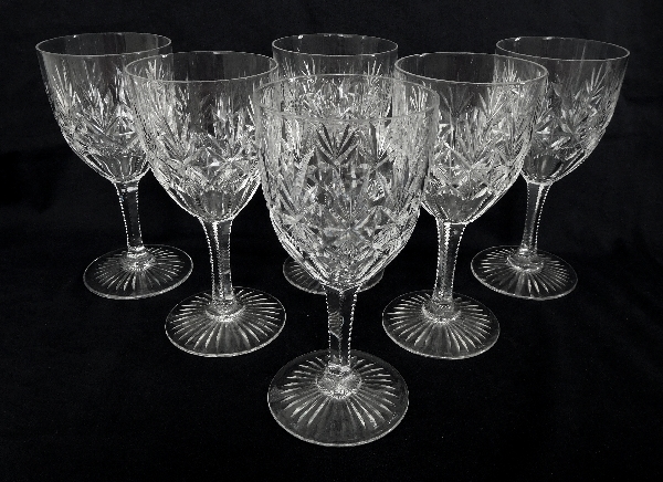 St Louis crystal water glass, Gavarni pattern - 16.2cm