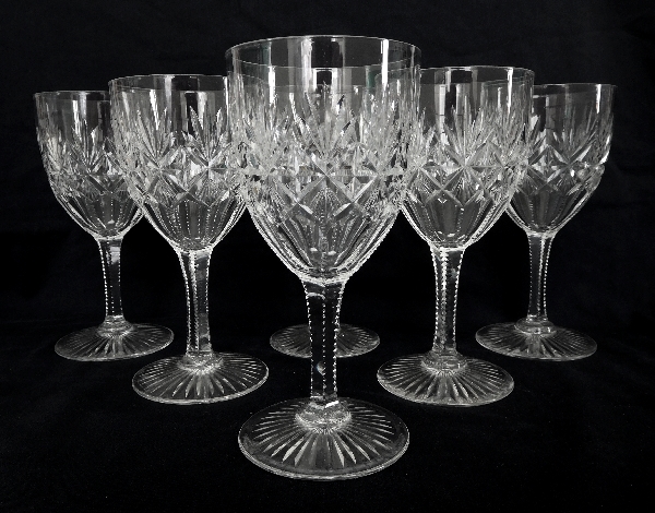 St Louis crystal water glass, Gavarni pattern - 16.2cm