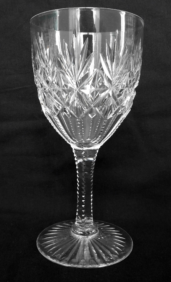 St Louis crystal wine glass, Gavarni pattern - 12.7cm