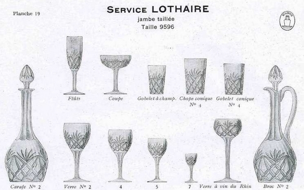 Verre à vin du Rhin en cristal de St Louis overlay vert, modèle Lothaire