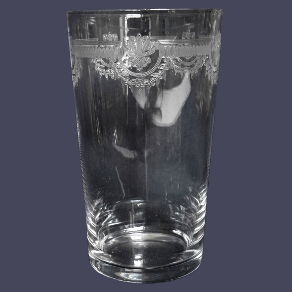 St Louis crystal beer glass, Manon pattern