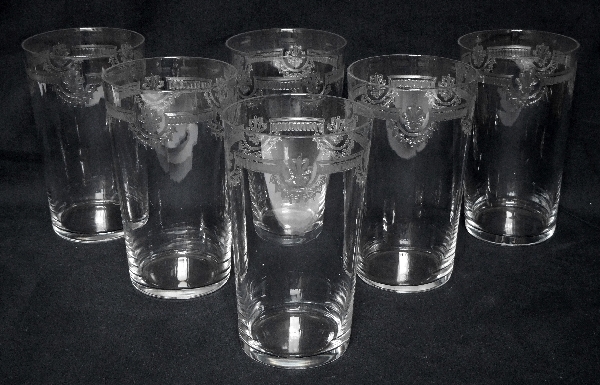 St Louis crystal beer glass, Manon pattern