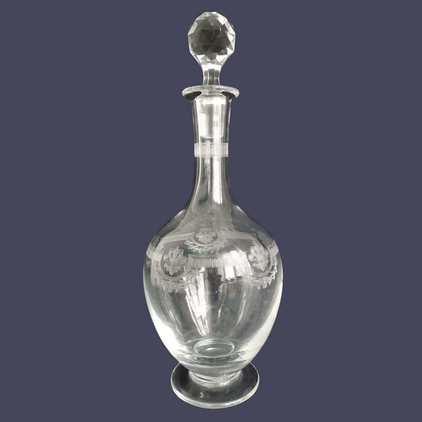 St Louis crystal wine decanter, Manon pattern