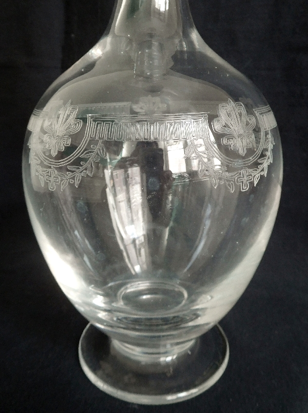 St Louis crystal wine decanter, Manon pattern