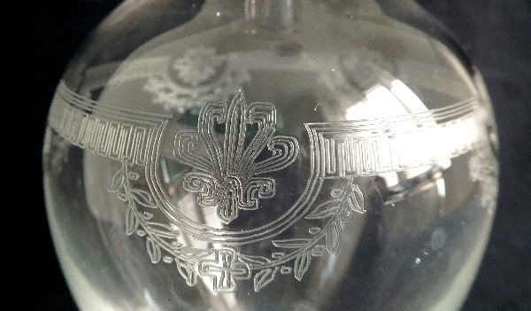 St Louis crystal liquor decanter, Manon pattern - 22.5cm