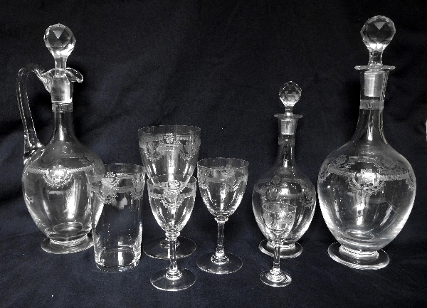 St Louis crystal wine glass, Manon pattern - 13.3cm