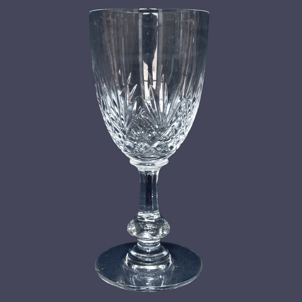 St Louis crystal wine glass / port glass, Massenet pattern - signed - 11.9cm