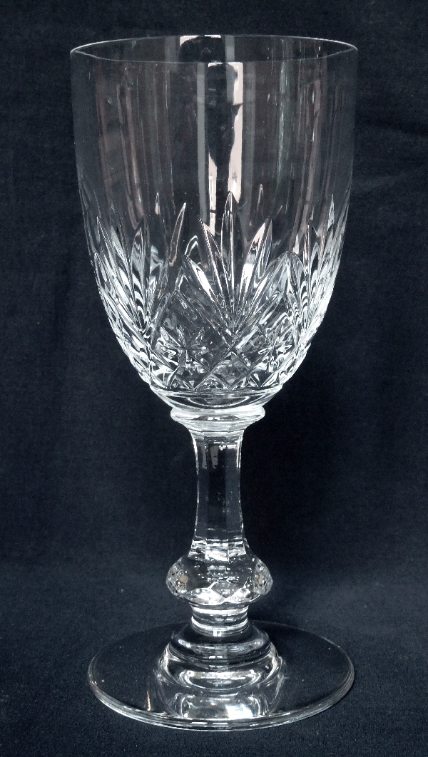 St Louis crystal water glass, Massenet pattern - 16cm