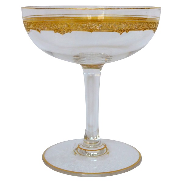 St Louis crystal champagne glass, Roty pattern