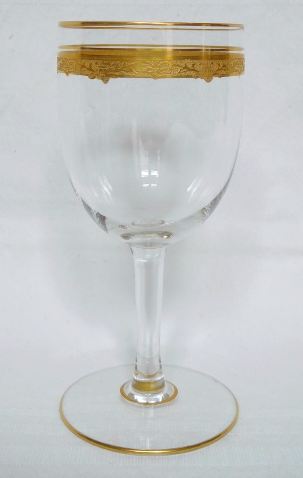 St Louis crystal water glass, Roty pattern - 15.7cm