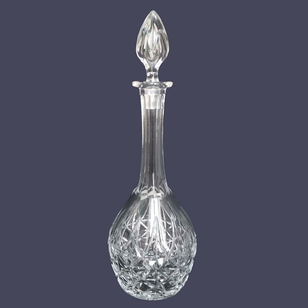 St Louis crystal wine decanter, Tarn pattern - signed - NEW