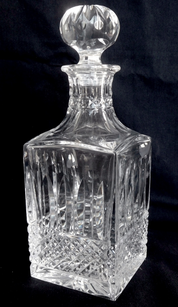 St Louis crystal whisky / brandy decanter, Tommy pattern - signed