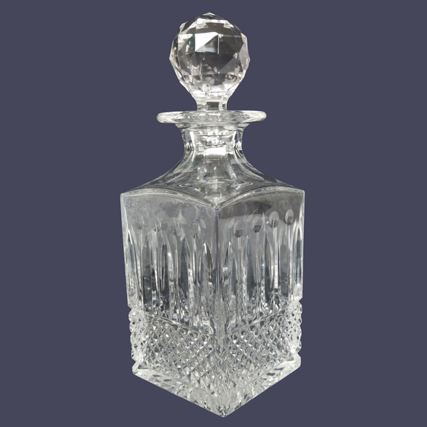 St Louis crystal whisky / brandy decanter, Tommy pattern - signed