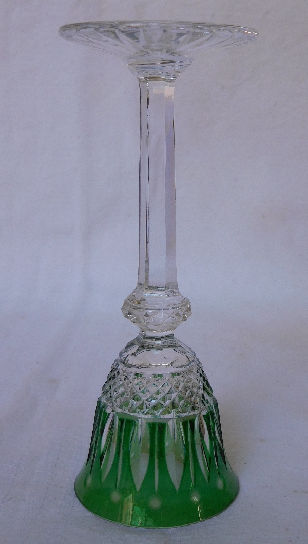 Verre à liqueur en cristal de St Louis, modèle Tommy, cristal overlay vert - 13,4cm