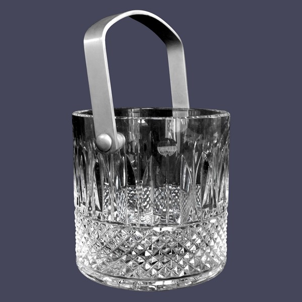 St Louis crystal ice bucket, Tommy pattern - signed