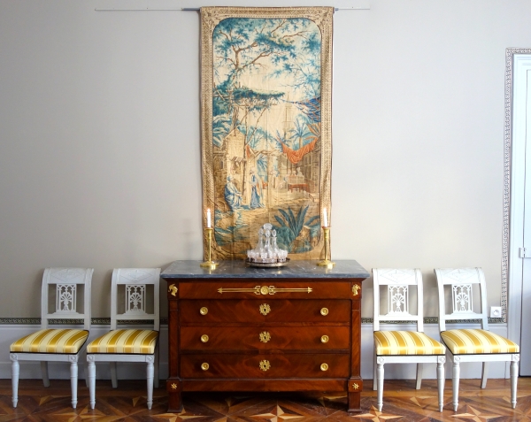 Set of 4 lacquered wood chairs - late 18th century circa 1790