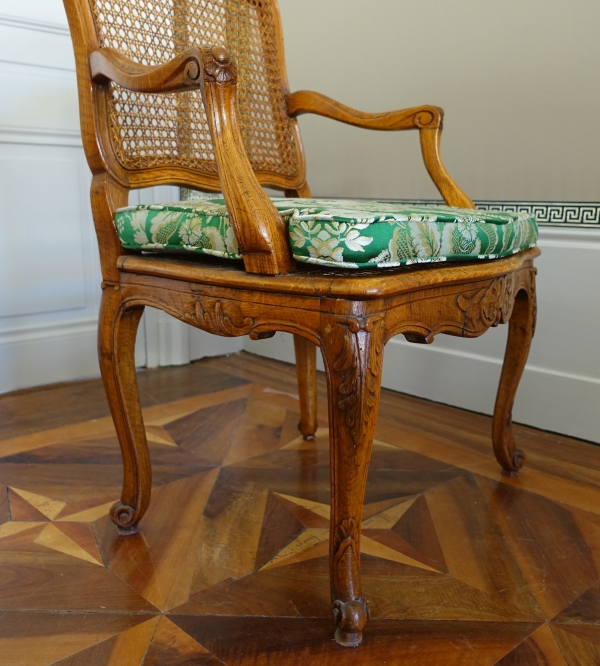 4 Louis XV Regency caned armchairs - 18th century