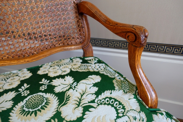 4 Louis XV Regency caned armchairs - 18th century