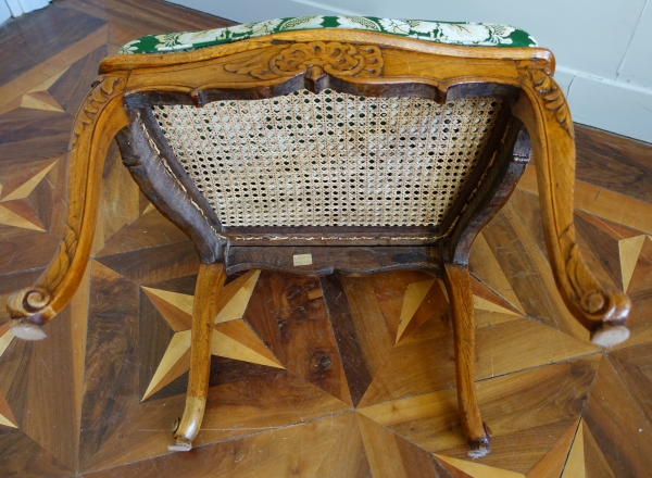 4 Louis XV Regency caned armchairs - 18th century