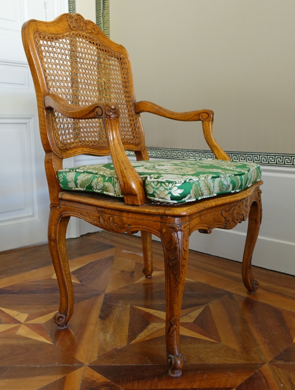 4 Louis XV Regency caned armchairs - 18th century