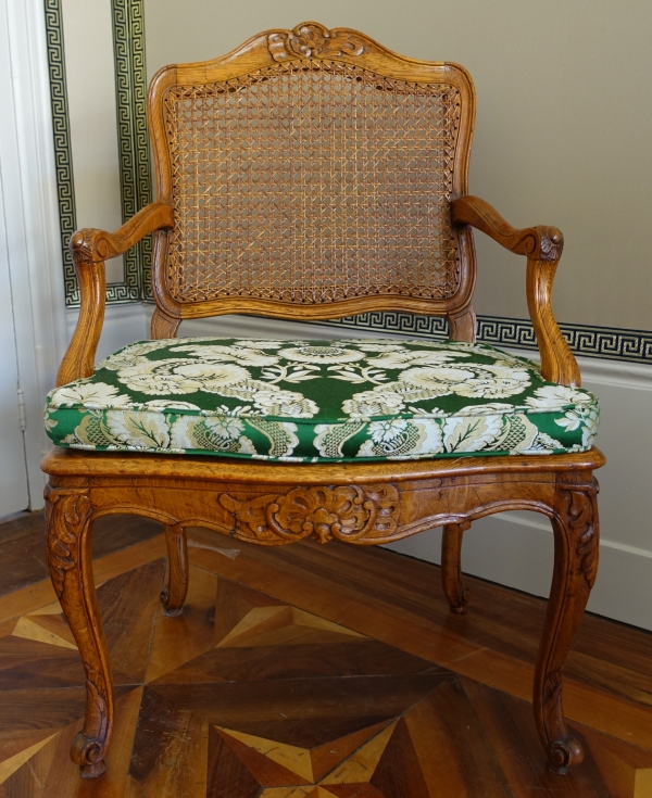 4 Louis XV Regency caned armchairs - 18th century