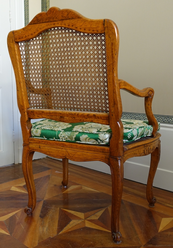 4 Louis XV Regency caned armchairs - 18th century