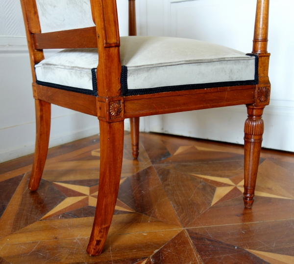 Série de 4 fauteuils attribués à Jacob, mobilier de salon d'époque Directoire en acajou