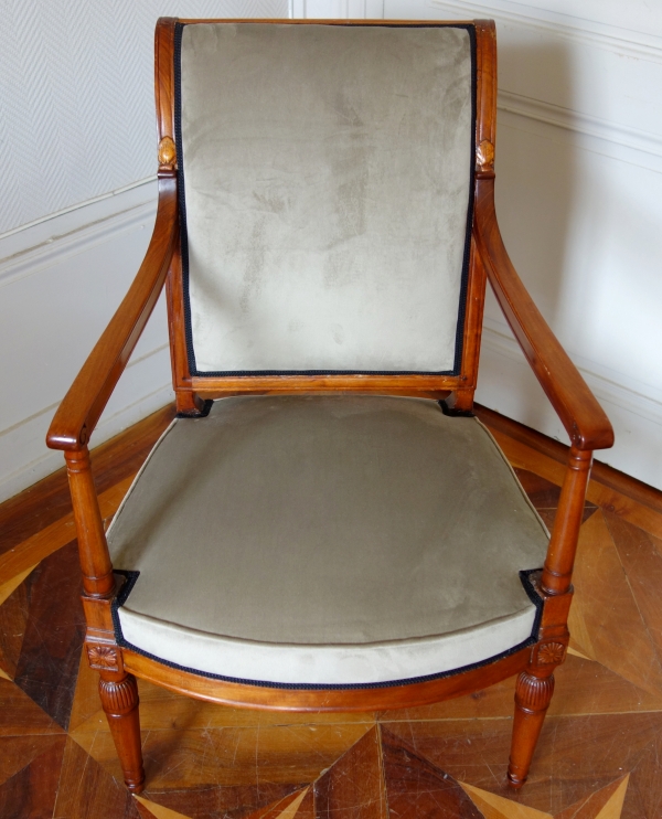 Set of 4 mahogany armchairs attributed to Jacob, Directoire period circa 1790