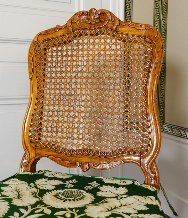 Set of 6 Louis XV cane chairs, mid 18th century circa 1750