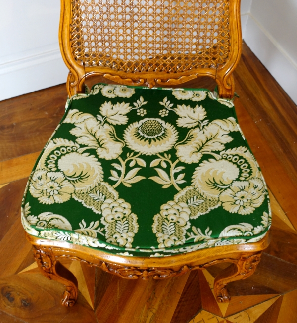 Set of 6 Louis XV cane chairs, mid 18th century circa 1750