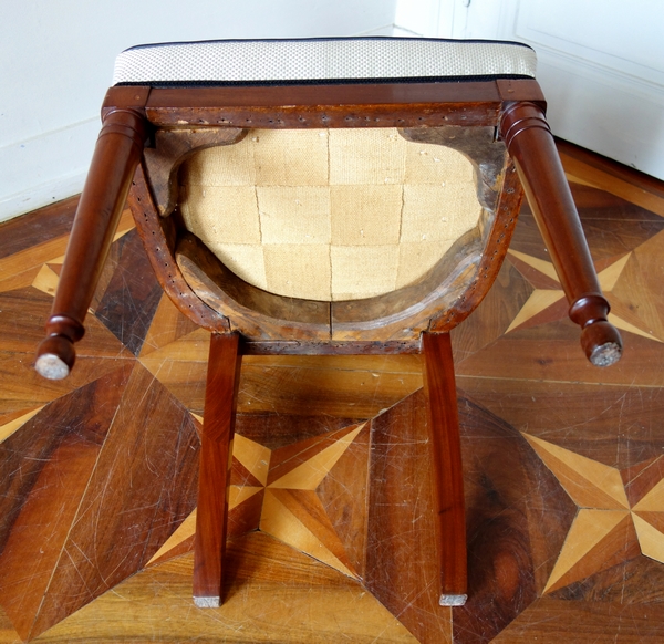 6 mahogany Klismos-shaped chairs, Empire period circa 1800