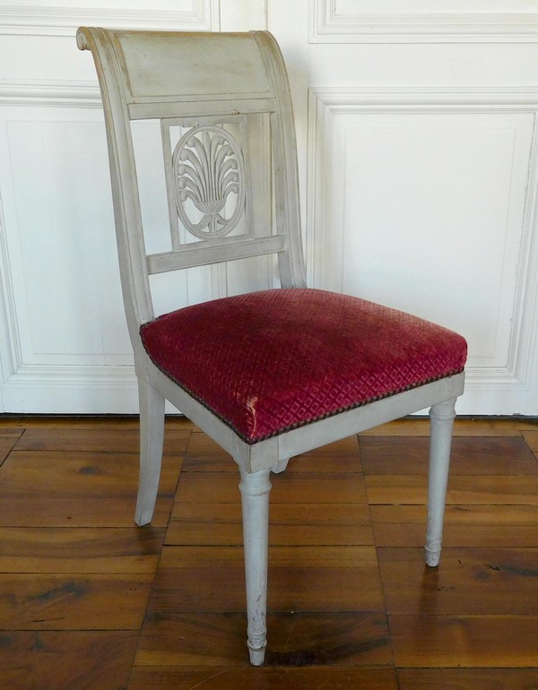 8 chaises de salle à manger d'époque Directoire, XVIIIe siècle