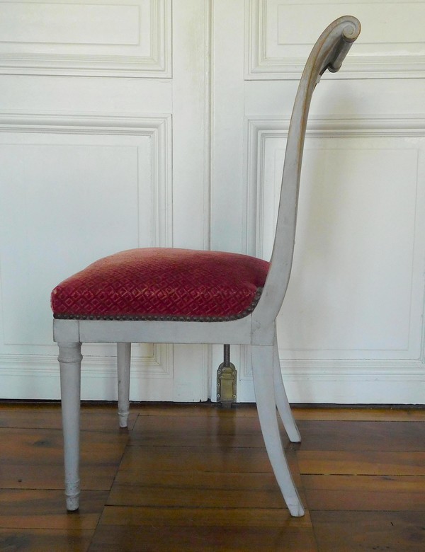 8 dining chairs, French Directoire, 18th century