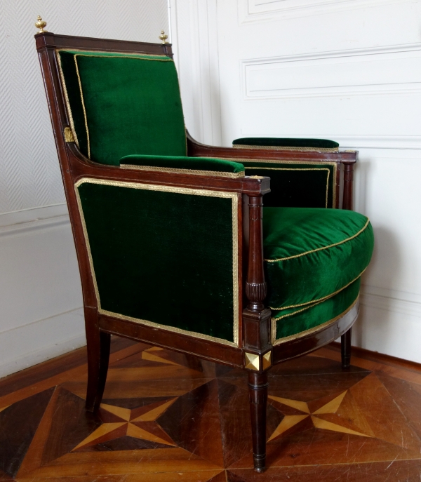 Directoire mahogany and ormolu bergere, late 18th century circa 1790 attributed to Jacob