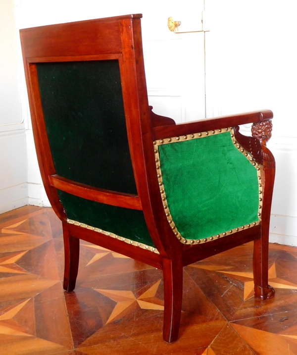 Empire mahogany bergere, attributed to Jacob Frères, early 19th century circa 1800