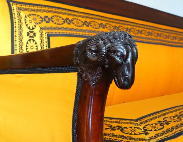 Empire mahogany sofa attributed to Jacob Frères