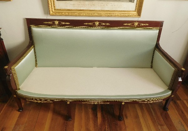 Empire mahogany - ormolu sofa - Egyptian style - France, 18th century