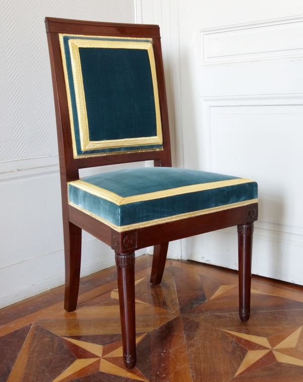 Empire mahogany chair, Chateau de Compiegne & Palais de l'Elysee, 19th century