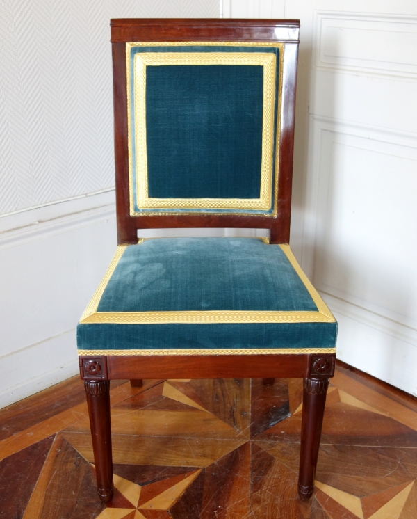 Chaise Empire en acajou provenant du Château de Compiègne & du Palais de l'Elysée