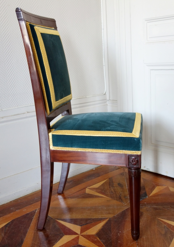 Chaise Empire en acajou provenant du Château de Compiègne & du Palais de l'Elysée