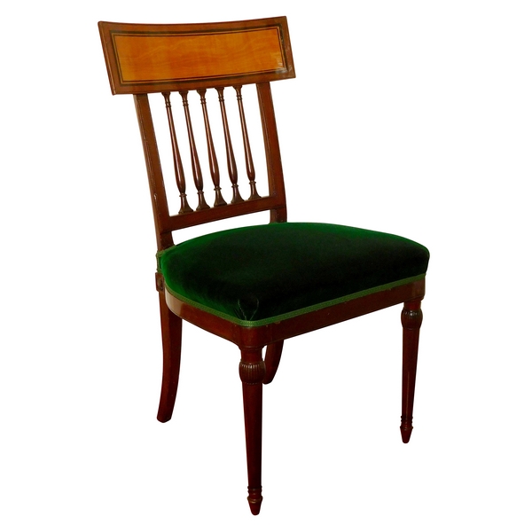 Chaise à l'étrusque en acajou et citronnier d'époque fin XVIIIe siècle estampillée Georges Jacob