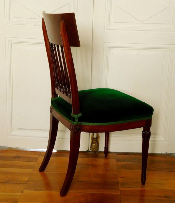 Mahogany and lemon tree chair, late 18th century, Georges Jacob stamp