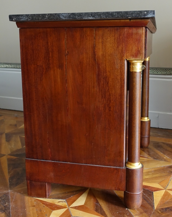 Empire commode / chest of drawers for a child, mahogany and ormolu - 85cm x 53cm x 76.5cm